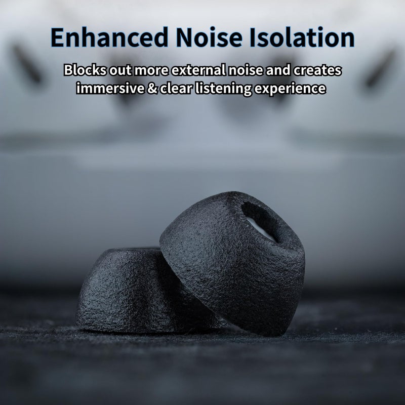 Comply TrueGrip MAX | Premium Memory Foam Replacement Earbud Tips for Apple AirPods Pro Gen 3 | Long Lasting Comfort, MAX Durability, Secure Fit, Superior Noise Isolation| Black (S/M/L) (3 Pairs) - Image 5
