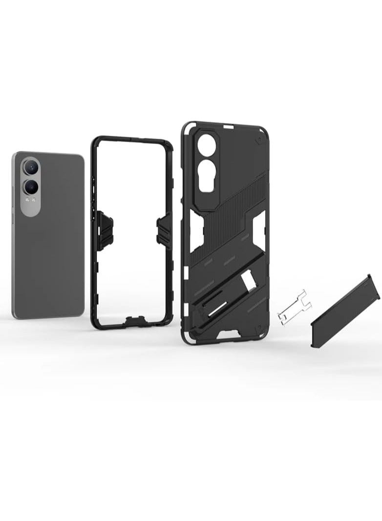 general Case Compatible with OnePlus Nord CE4 Lite 5G/OPPO K12x, 2-in-1 TPU+PC Dual Layer Combo Shockproof Ultra-Thin Protective Phone Back Cover with Kickstand - Image 3