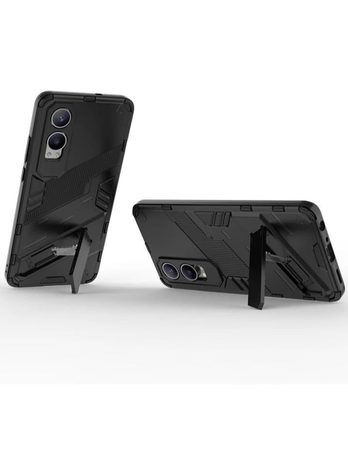 general Case Compatible with OnePlus Nord CE4 Lite 5G/OPPO K12x, 2-in-1 TPU+PC Dual Layer Combo Shockproof Ultra-Thin Protective Phone Back Cover with Kickstand - Image 2