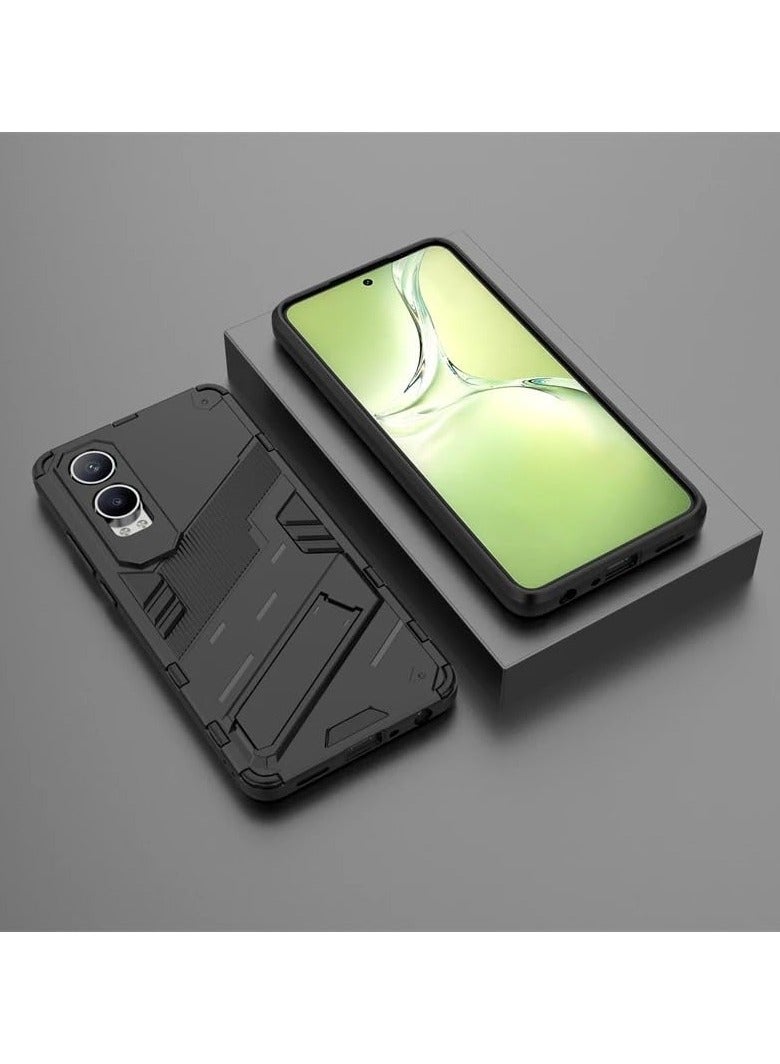 general Case Compatible with OnePlus Nord CE4 Lite 5G/OPPO K12x, 2-in-1 TPU+PC Dual Layer Combo Shockproof Ultra-Thin Protective Phone Back Cover with Kickstand - Image 5