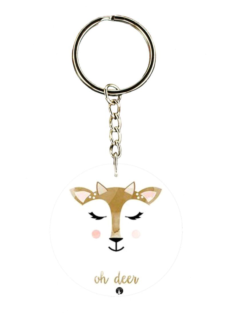 Deer Printed Keychain