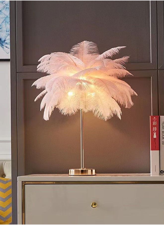 Arabest - Feather Table Lamp Home Book Lights Minimalist Solid Feather Table Lamp Bedside Desk - Image 1