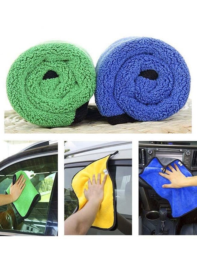 5 Pieces Ultra Absorbent Microfiber Towels Thick and Soft for Car Detailing and Kitchen Cleaning  20 cm x 30 cm - Image 4