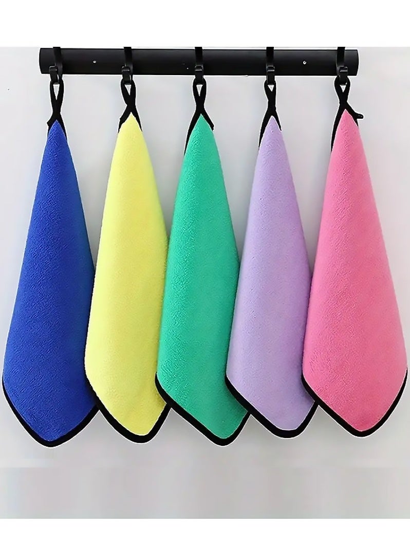 5 Pieces Ultra Absorbent Microfiber Towels Thick and Soft for Car Detailing and Kitchen Cleaning  20 cm x 30 cm - Image 2