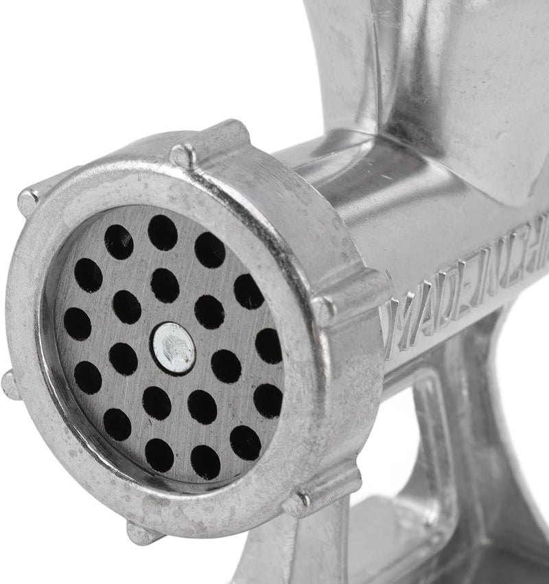 Luocute Manual Meat Grinder, Aluminum Alloy and Composite Wood Hand Crank Meat Mincer with Low Effort Handle, for Pork Beef Chicken Vegetables Home Kitchen Restaurant - Image 3
