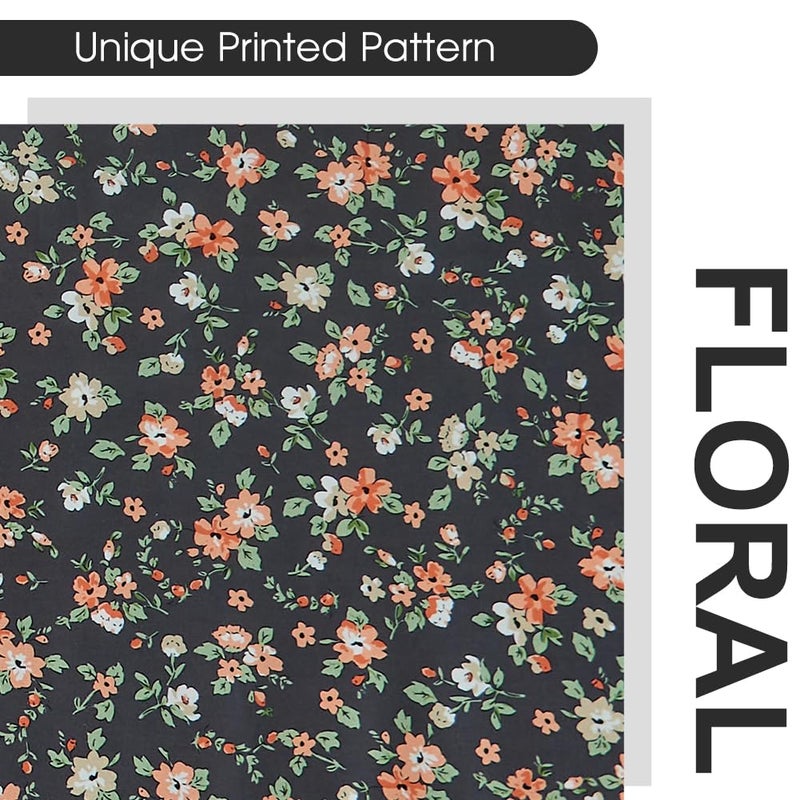 HYPREST Floral Sheets King Size, Deep Pocket Sheets Black Soft Breathable Farmhouse 4pcs Bed Sheet Sets - Image 5