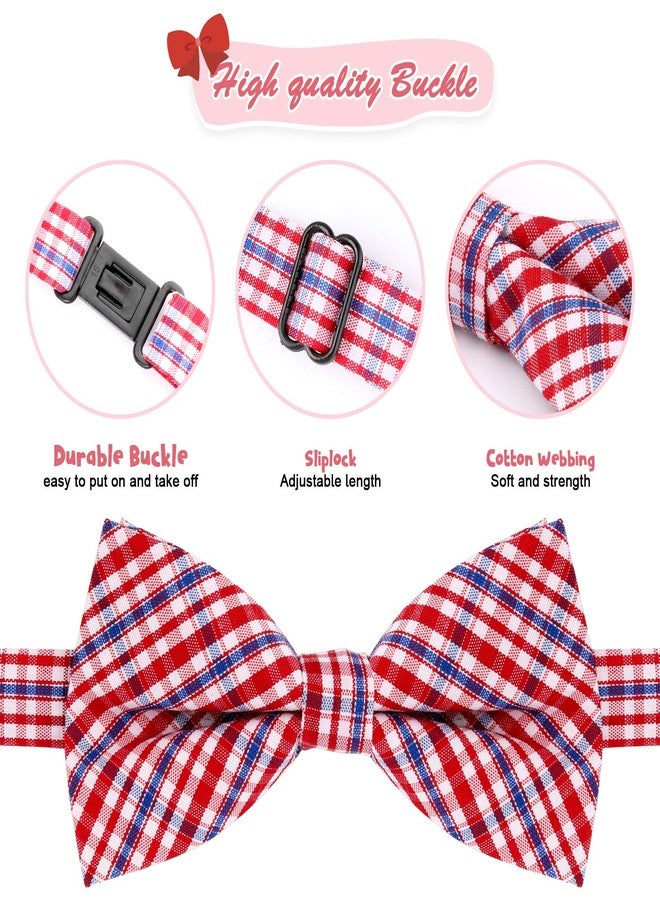 BWOGUE Plaid Dog Bow Ties,10pcs Pet Bowties Cat Bow Ties,Adjustable Bowties for Small Medium Large Dogs Cats Pets Grooming Accessories - Image 4