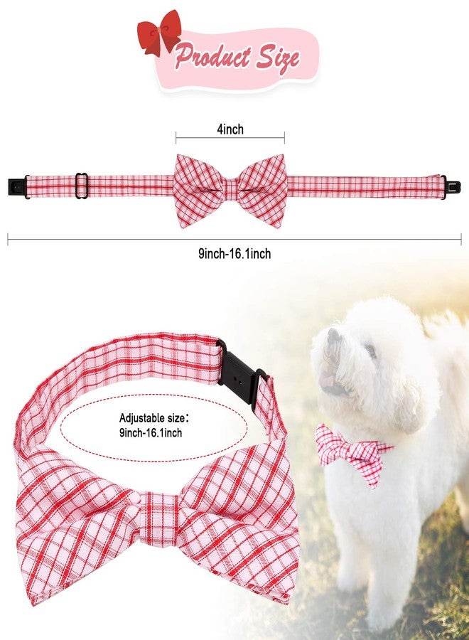 BWOGUE Plaid Dog Bow Ties,10pcs Pet Bowties Cat Bow Ties,Adjustable Bowties for Small Medium Large Dogs Cats Pets Grooming Accessories - Image 3