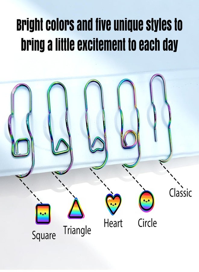 Kaileen Paperclip Pen Holder, Metal Pen Clip for Notebook - 5 Pcs Iridescent Colored Pen Holder Clips for Journals, Planner Accessories (Only for Pens with a Thickness of Less Than 0.5 Inches) - Image 2