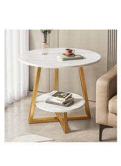BAIG Modern Luxury Coffee Table Round Bedroom Organizer Gold Legs Table Basse Cheap Aesthetic Center Home Furniture  - Image 1