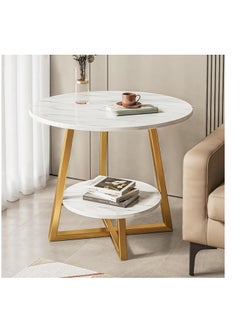 BAIG Modern Luxury Coffee Table Round Bedroom Organizer Gold Legs Table Basse Cheap Aesthetic Center Home Furniture  - Image 2