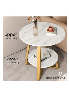 BAIG Modern Luxury Coffee Table Round Bedroom Organizer Gold Legs Table Basse Cheap Aesthetic Center Home Furniture  - Image 5