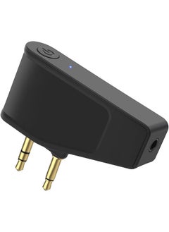 erorex Bluetooth 5.3 Adapter For Wireless Wired Headphones 2 In 1 Airplane Bluetooth Adapter With 3.5Mm Aux Jack Compatible With Airplane Home Tv Gym Boats Car Foldable Single Double Gold Plug  - Image 1