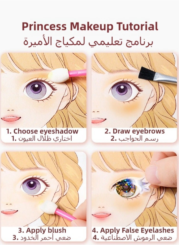 تشغيل المكالمة مجموعة مكياج للأطفال للبنات، العاب بنات مجموعة مستحضرات تجميل حقيقية قابلة للغسل على شكل أميرة، مجموعات مكياج للأطفال للبنات، هدايا عيد ميلاد العاب بنات عمر 3, 4, 5, 6, 7, 8, 9, 10, 11，12  سنوات - Image 3