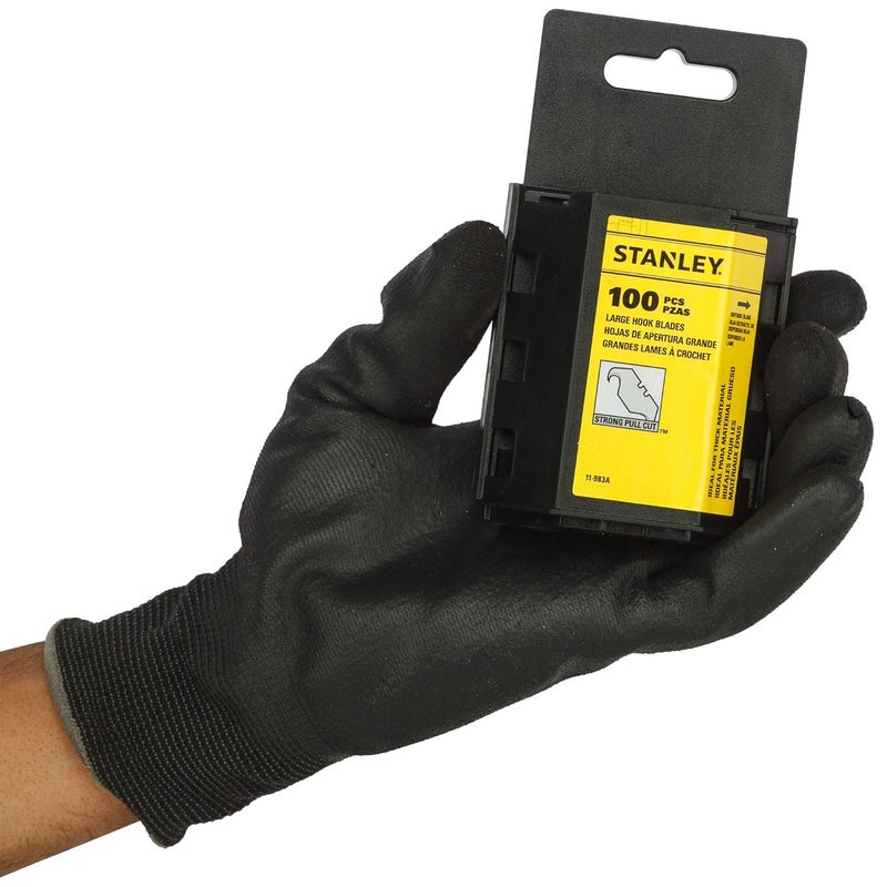 STANLEY 11983A Large Hook Knife Blade 19 mm Black 100 Piece - Image 4