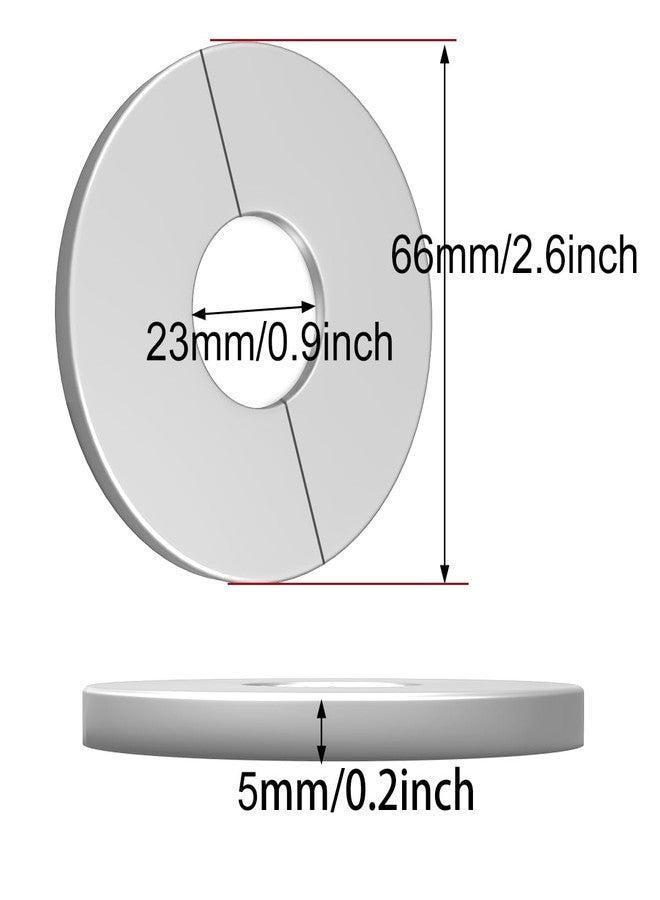 DVECUE Wall Split Flange Stainless Steel split Escutcheon Plate Self-Adhesive Plumbing Cover Plates Round for 22mm Diameter Pipe - Image 2