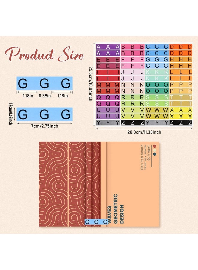 20 Sheets Alphabet Book Spine Labels File Folder Labels File Labels Alphabet Letters Teacher Supplies Stickers For Classroom Book Organization(Mixed Colors)