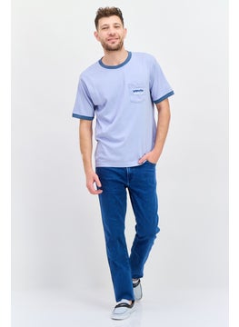 Wrangler Men Crew Neck Short Sleeve Embroidered Logo T-Shirt, Sage Blue  - Image 4