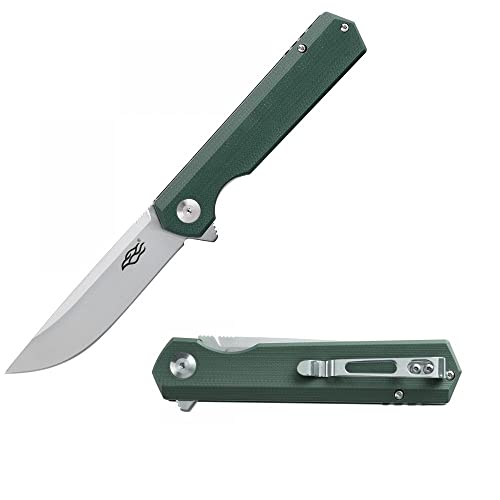 Firebird GANZO FH11S-GB Pocket Folding Knife D2 Steel Blade G10 Anti-Slip Handle with Clip Hunting Fishing Camping Gear Outdoor Folder EDC Pocket Knife (Green) - Image 1