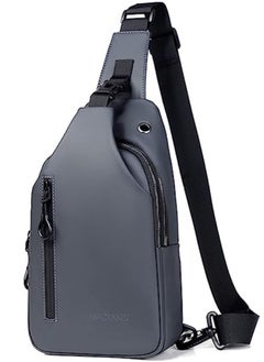 WEIXIER Casual Chest Bag, Ultralight Sling Bag, Business Shoulder Bag with USB Charging Port for Men, Shoulder Bag, Outdoor Sports, Hiking, Cycling, Travel, Waterproof Polyester  - Image 1