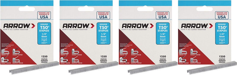 Arrow Fastener 504 Genuine T50 14Inch Staples Pack of 4