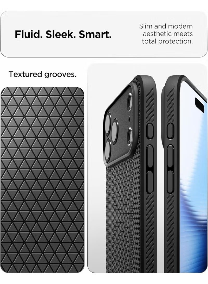 كارنييل غطاء Liquid Air لهاتف iPhone 17 Pro (2025) - غطاء واقٍ رفيع أسود غير لامع | غطاء iPhone 17 Pro خفيف الوزن ومقاوم للصدمات ومضاد للانزلاق | غطاء TPU ناعم ومتين ومقاوم للخدش للاستخدام اليومي - Image 5
