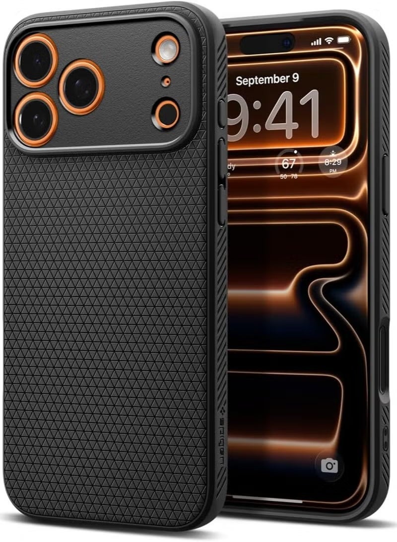 كارنييل غطاء Liquid Air لهاتف iPhone 17 Pro (2025) - غطاء واقٍ رفيع أسود غير لامع | غطاء iPhone 17 Pro خفيف الوزن ومقاوم للصدمات ومضاد للانزلاق | غطاء TPU ناعم ومتين ومقاوم للخدش للاستخدام اليومي - Image 1