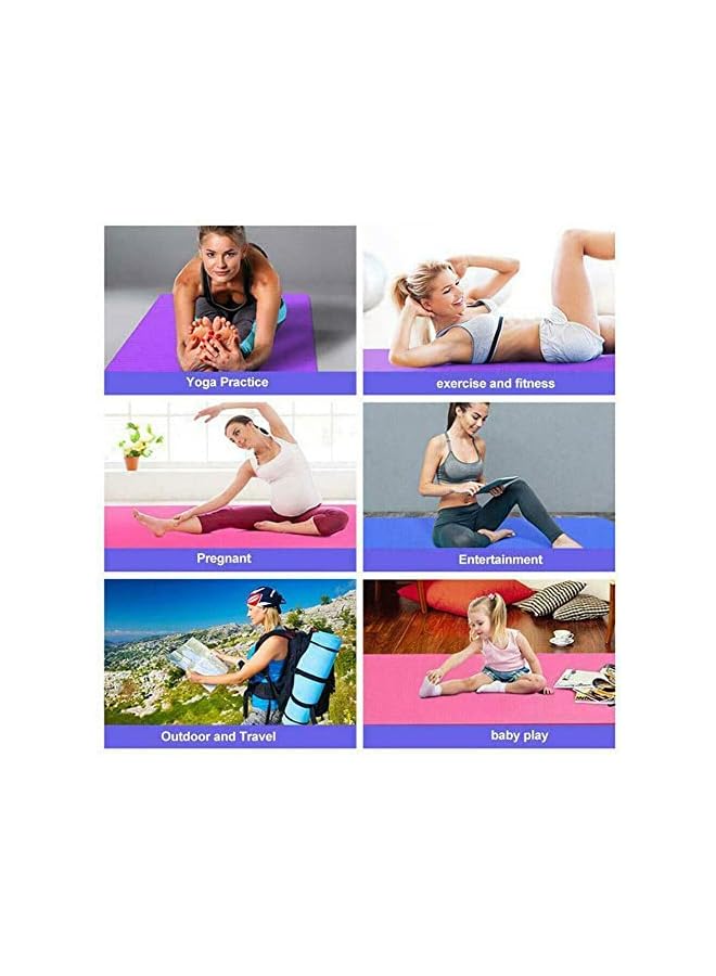 PROMASS Non Slip Carpet Pilates Gym Sports Exercise Pads Yoga Mat For Beginner Fitness Environmental Mats, 10Mm Thickness - Image 2