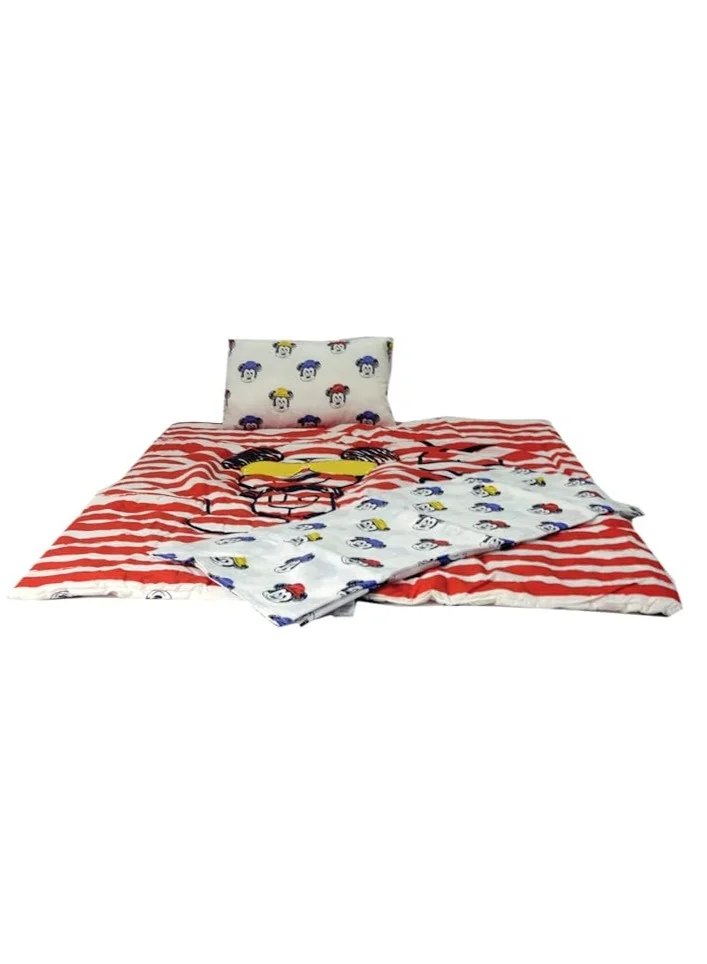 Disney Disney Mickey Mouse Bedding Set For Infants, Boys, 3 Piece 1 Comforter, 1 Bedding Sheet, 1 Pillow, Multi Color, 84X107cm