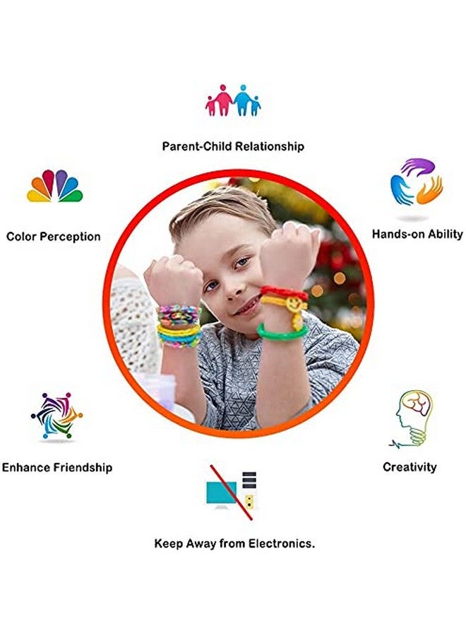 كبير آرت مجموعة أشرطة نول ملونة من KABEER ART تحتوي على 4200 شريط مطاطي ملون لصنع الأساور وسلاسل المفاتيح والقلائد وما إلى ذلك - Image 5