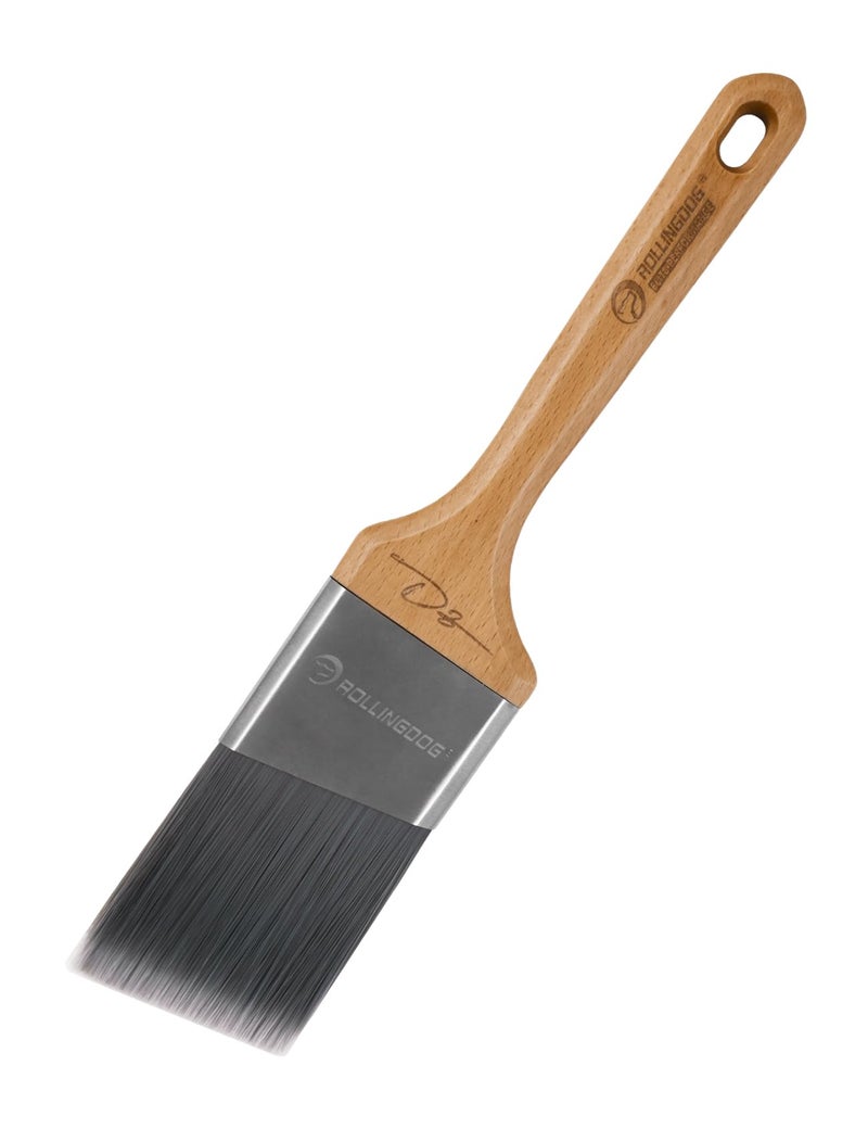 ROLLINGDOG Professional Paint Brush for Walls  25 Inch Angled Trim Paint BrushWall Paint Brushes Easy to Clean Soft Filament