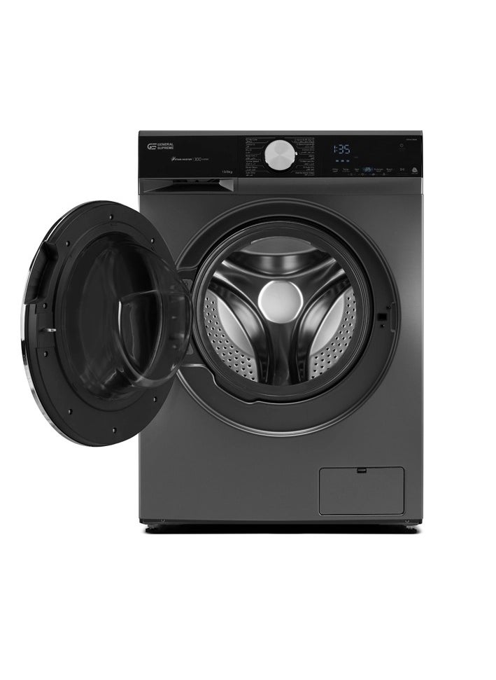 GENERAL SUPREME General Supreme Washing Machine Automatic Front Load 10.5 KG , 7 KG DRY,Inverter, Dark Silver, GSFLA1057DM  - Image 3