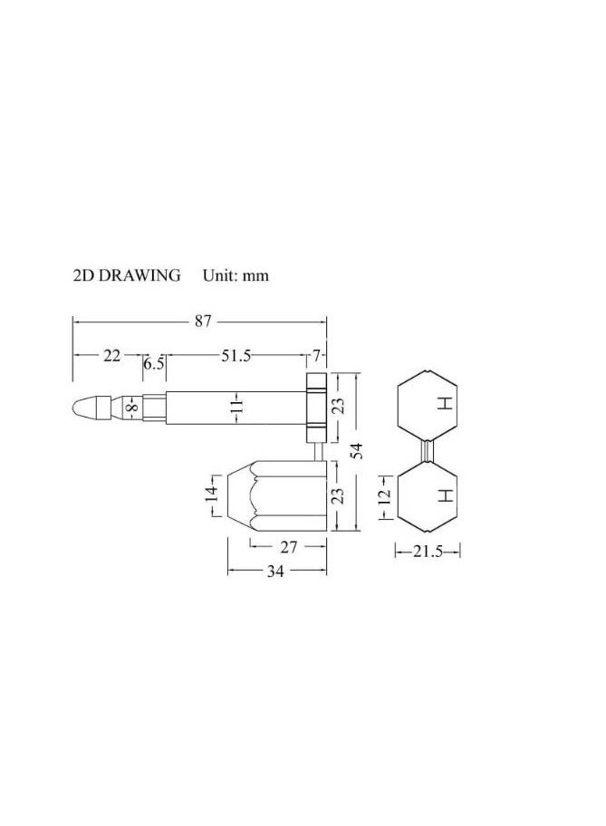 Shipping Screw Seal with Gradual Numbering Printing for Cargo Containers and Truck Trailers, Yellow Cargo Container Seals - Image 4