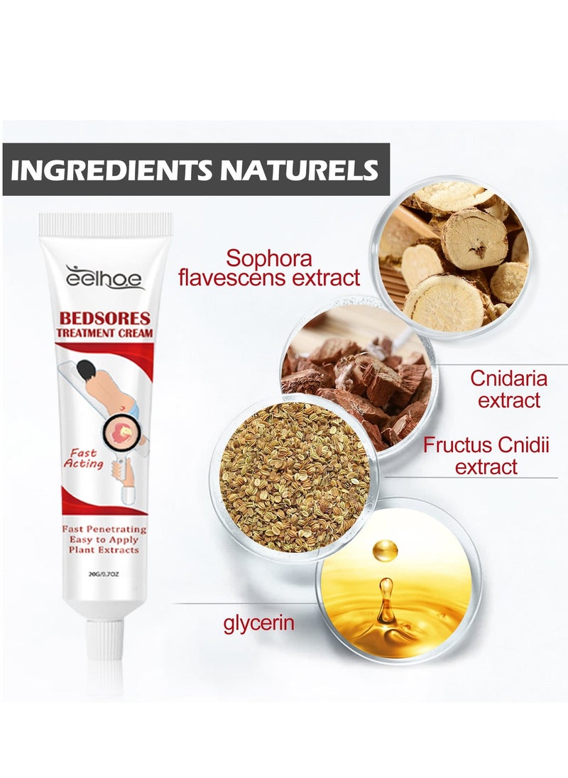 EELHOE كريم إصلاح قرح الفراش، مرهم شفاء الجروح، كريم قرح الفراش سريع المفعول، جل شفاء الجروح السريع، رعاية جروح قرح الفراش، كريم تخفيف قرح الضغط 20 جرام - Image 5