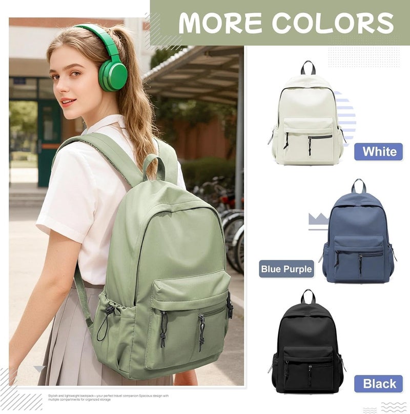 HYC00 School Backpack Womens, Causal Travel School Bags 14 Inch Laptop Backpack for Teenage Girls Lightweight Rucksack Water Resistant Bookbag College Boys Men Work Daypack - Image 2