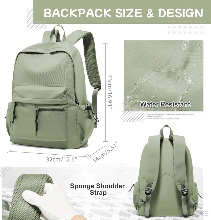 HYC00 School Backpack Womens, Causal Travel School Bags 14 Inch Laptop Backpack for Teenage Girls Lightweight Rucksack Water Resistant Bookbag College Boys Men Work Daypack - Image 3