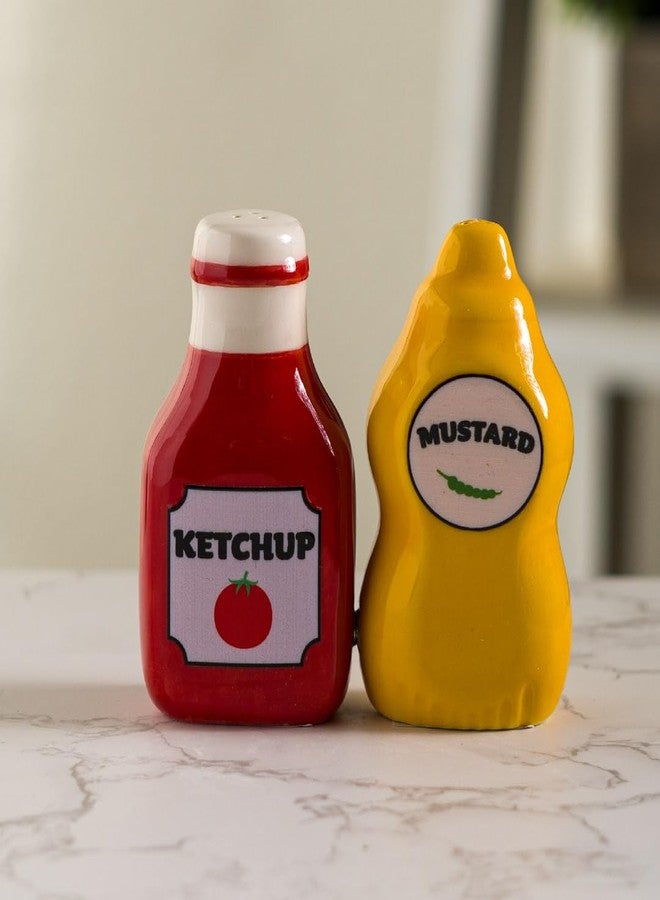 Pacific Giftware Mustard & Ketchup Salt and Pepper Shakers - Image 3