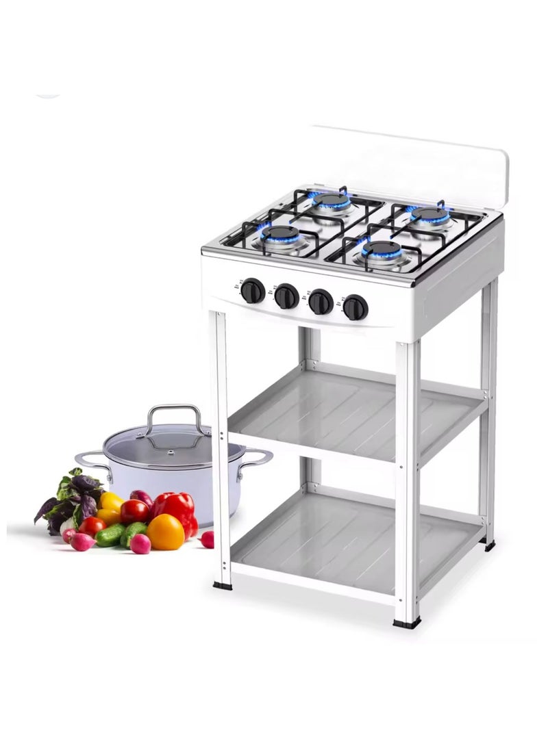 REFURA - 4 burner stainless steel gas stove ideal for home and camping use - Image 1