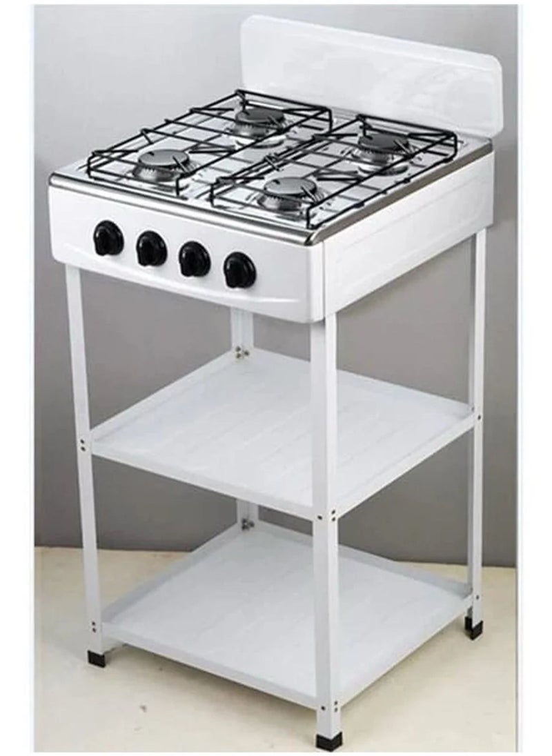 REFURA - 4 burner stainless steel gas stove ideal for home and camping use - Image 1