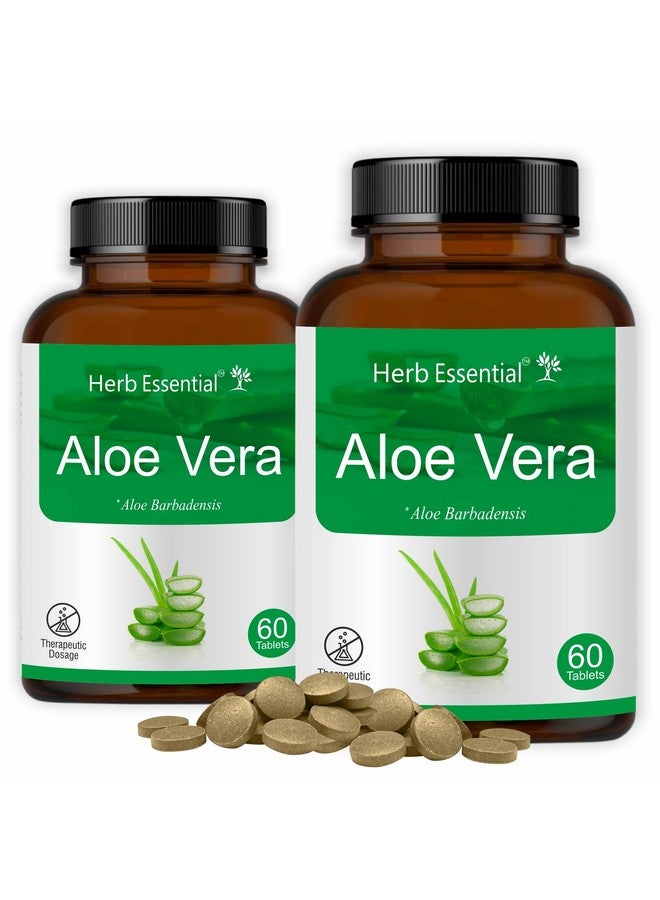 Herb Essential أقراص هيرب الأساسية من الألوفيرا 60 حبة (عبوة من 2) - Image 1