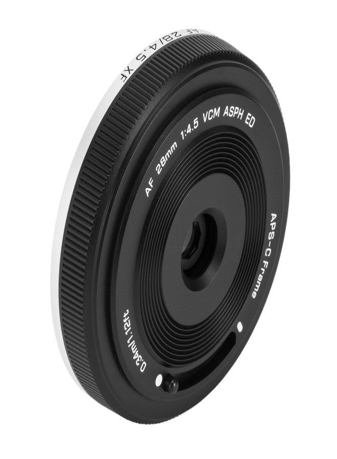 فيلتروكس عدسة VILTROX 28mm F4.5 XF المسطحة، عدسة X-Mount بتركيز تلقائي، عدسة واسعة الزاوية بحجم رقاقة الكاميرا، متوافقة مع كاميرات Fujifilm X-Mount مثل X-A1 و X-A2 و X-A3 و X-A5 و X-H1 و X-T1 و X-T100 و X-PRO1 وغيرها. - Image 1