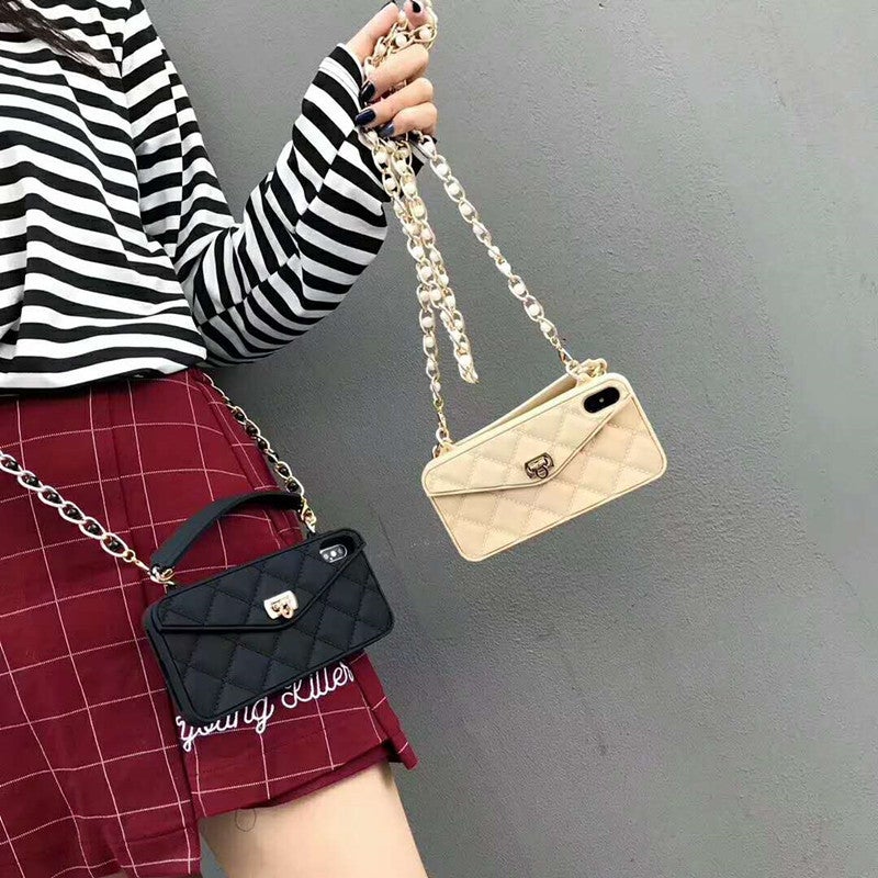 IPhone 7 plus Phone Case for Apple 14 Crossover Chain Lanyard Bag X for Women Korean 13 Fragrance - Image 2