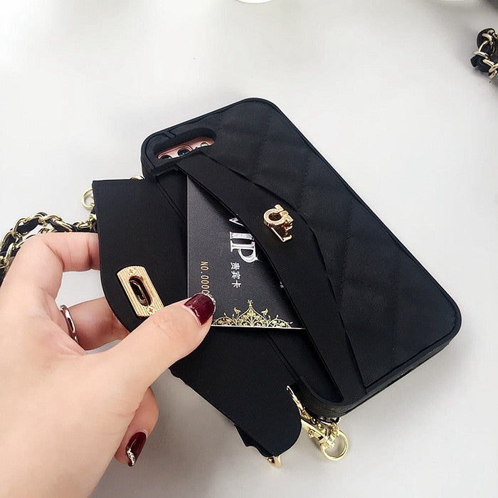 IPhone 7 plus Phone Case for Apple 14 Crossover Chain Lanyard Bag X for Women Korean 13 Fragrance - Image 1