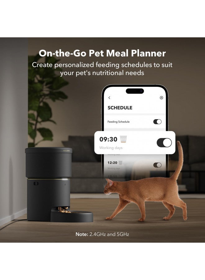 PETLIBRO PETLIBRO Automatic Cat Feeders, 5G WiFi Pet Feeder with Vacuum Food Storage for Pet Dry Food, Low Food & Blockage Sensor, 1-10 Meals Per Day, Up to 10s Meal Call for Dog & Cat  - Image 3