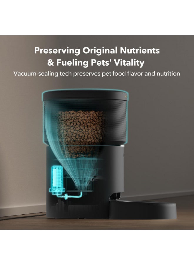 PETLIBRO PETLIBRO Automatic Cat Feeders, 5G WiFi Pet Feeder with Vacuum Food Storage for Pet Dry Food, Low Food & Blockage Sensor, 1-10 Meals Per Day, Up to 10s Meal Call for Dog & Cat  - Image 2