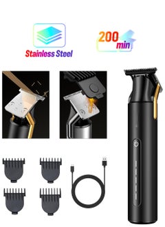 SYOSI Hair Trimmer Beard Trimmer, Professional Hair Clippers Zero Gapped T Blade Liners Trimmer Cordless Baldheaded USB Rechargeable Haircut Grooming Kit, for Men with Guide Combs Gift for Men  - Image 1