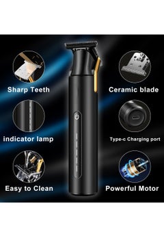 SYOSI Hair Trimmer Beard Trimmer, Professional Hair Clippers Zero Gapped T Blade Liners Trimmer Cordless Baldheaded USB Rechargeable Haircut Grooming Kit, for Men with Guide Combs Gift for Men  - Image 3