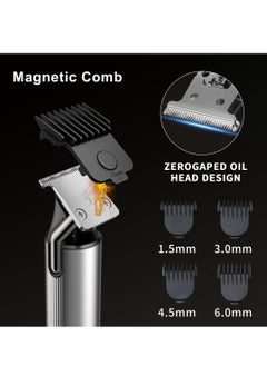 SYOSI Hair Trimmer Beard Trimmer, Professional Hair Clippers Zero Gapped T Blade Liners Trimmer Cordless Baldheaded USB Rechargeable Haircut Grooming Kit, for Men with Guide Combs Gift for Men  - Image 5