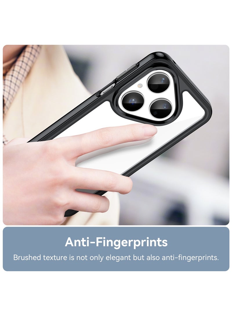 Wtech Huawei Pura 80 5G 2025 Premier Hybrid TPU Silicone with Raised Camera Slim Armour Case Cover (MCAPSA) - Clear/Black - Image 4