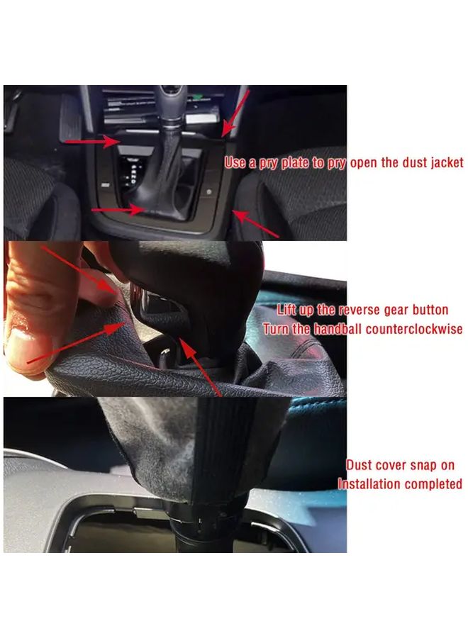 Carbon Fiber Black Pattern Gear Shift Knob Cover For Manual Cars Trucks And SUV - Image 4